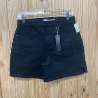 WOMENS TRACTR BLACK DENIM JEAN SHORTS 6 NWT