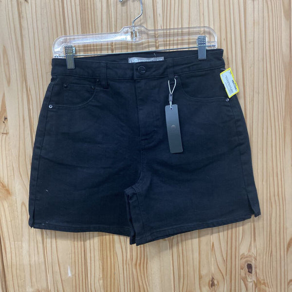 WOMENS TRACTR BLACK DENIM JEAN SHORTS 6 NWT
