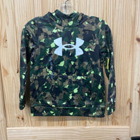 BOYS UNDER ARMOUR GREEN CAMO/WHITE HOODIE YSM 8 NWT