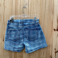 WOMENS TRACTR LT DENIM JEANS SHORTS HIGH RISE W/WHITE LINES 6 NWT
