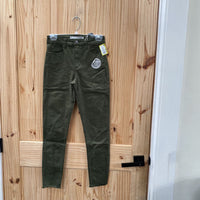 WOMENS TRACTR DK OLIVE GREEN MONA HIGH RISE JEANS 0 NWT
