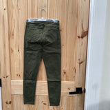 WOMENS TRACTR DK OLIVE GREEN MONA HIGH RISE JEANS 0 NWT