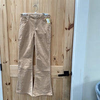 WOMENS TRACTR LT TAN HIGH RISE FLARE PANTS 0 NWT