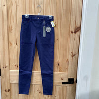 WOMENS TRACTR NAVY BLUE MONA HIGH RISE PANTS 2 NWT