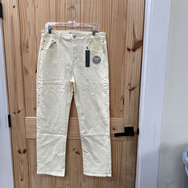 WOMENS TRACTR LT YELLOW JEANS 12 NWT