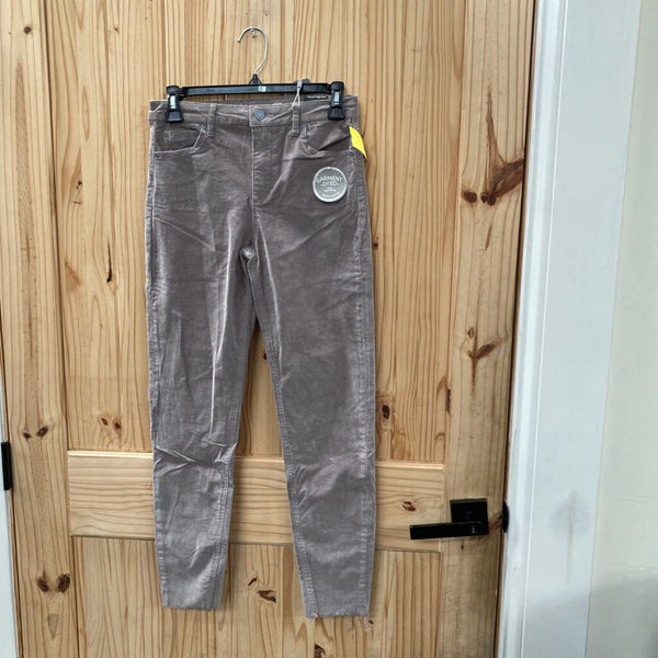 WOMENS TRACTR LT GREY MONA HIGH RISE CORDUORY PANTS 2 NWT