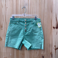 WOMENS TRACTR GREEN HIGH RISE SHORTS 8 NWT