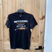 MENS BITCOIN RACING TEAM BLK T-SHIRT S NWT