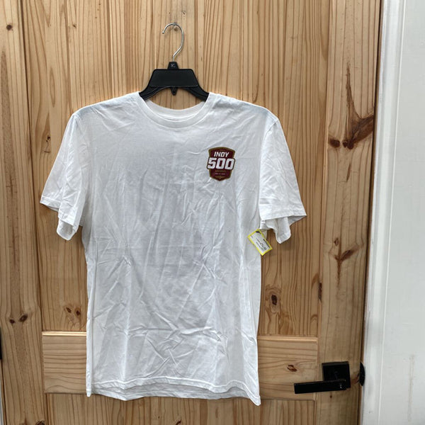 MENS INDY 500 WHITE T-SHIRT L NWT
