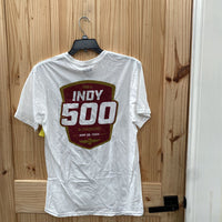 MENS INDY 500 WHITE T-SHIRT L NWT