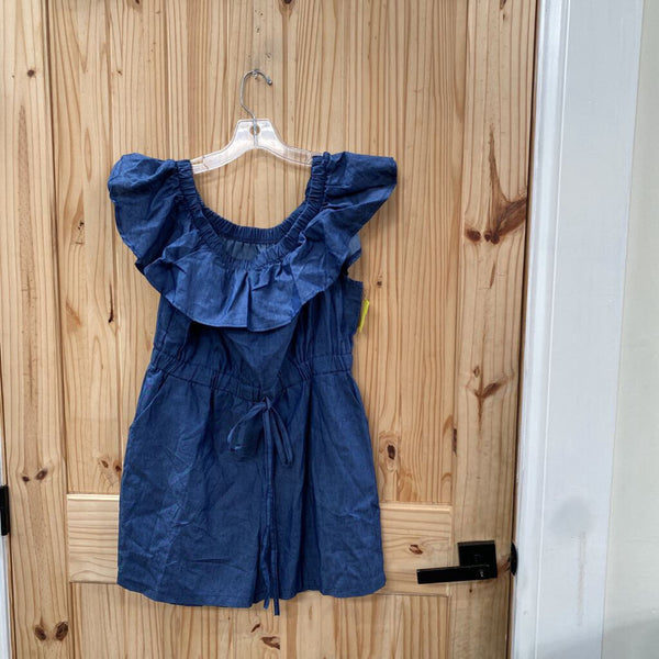WOMENS DK LINEN ROMPER SL 2XL