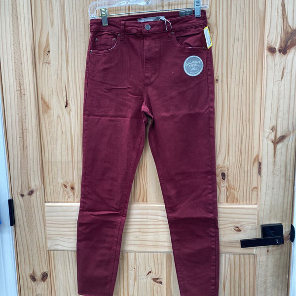 WOMENS TRACTR MAROON MONA HIGH RISE PANTS 4 NWT