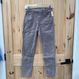 WOMENS TRACTR LT GREY MONA HIGH RISE CORDUORY PANTS 2 NWT