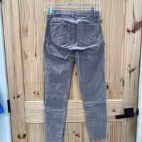 WOMENS TRACTR LT GREY MONA HIGH RISE CORDUORY PANTS 2 NWT