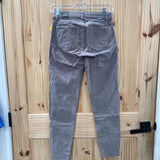 WOMENS TRACTR LT GREY MONA HIGH RISE CORDUORY PANTS 2 NWT