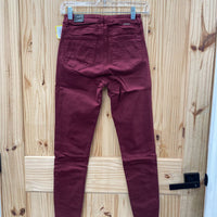 WOMENS TRACTR MONA MAROON HIGH RISE PANTS 0 NWT