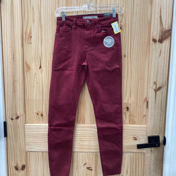 WOMENS TRACTR MAROON MONA HIGH RISE PANTS 0 NWT
