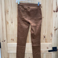 WOMENS TRACTR LT BROWN SPARKLY JEGGINGS 2 NWT