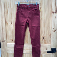 WOMENS TRACTR MAROON MONA HIGH RISE PANTS 0 NWT