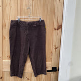 WOMENS AB STUDIO DK BROWN CAPRIS 12