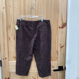 WOMENS AB STUDIO DK BROWN CAPRIS 12