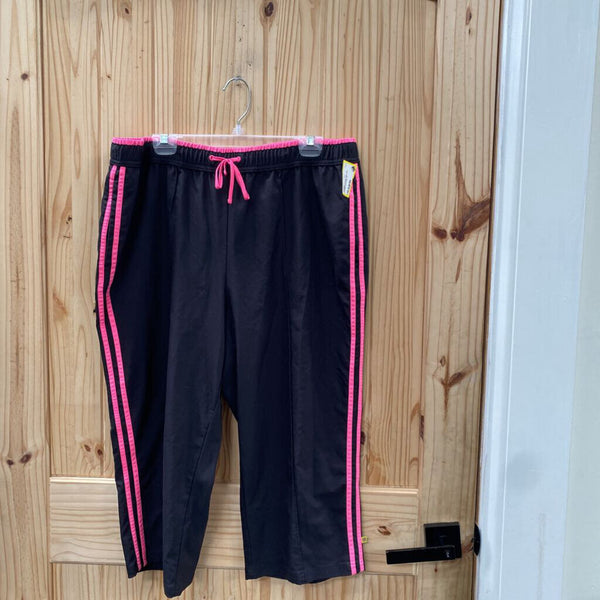 WOMENS MADE FOR LIFE CAPRIS BLK/PINK 1X