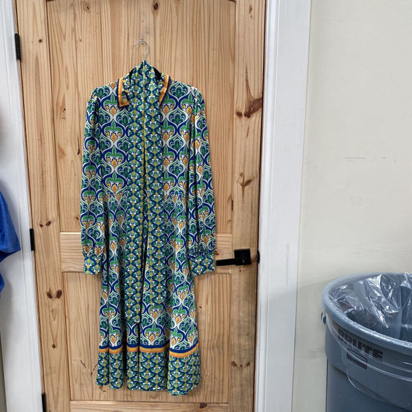 WOMENS FLYING TOMATO GREEN/YELLOW/WHITE DRESS L