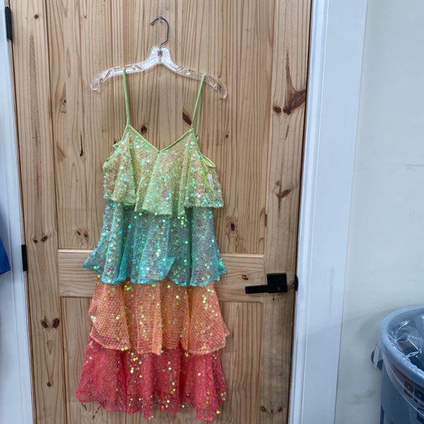 WOMENS SUNDRESS SL DRESS MULTI COLOR SEQUINED XS/S