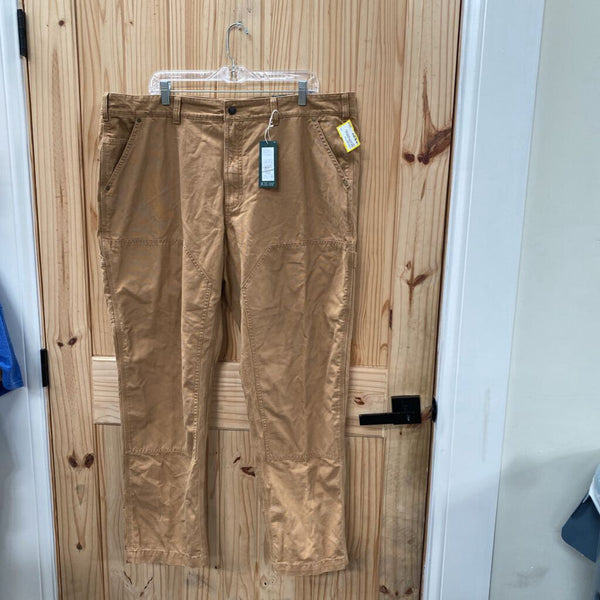 MENS ALPINE DESIGN DK TAN UTILITY PANTS 42X32 NWT
