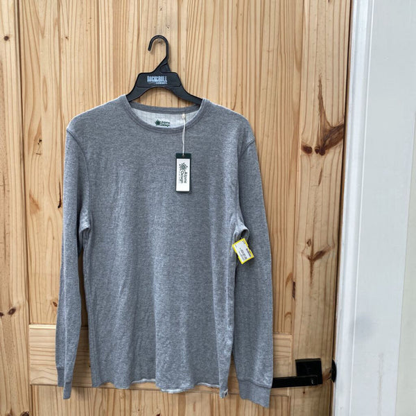 MENS APINE DESIGN LS GREY SHIRT M NWT