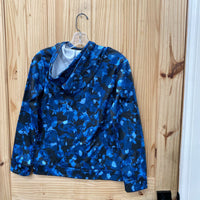 BOYS UNDER ARMOUR BLUE/WHITE/BLK CAMO HOODIE YL 12 NWT