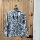 BOYS UNDER ARMOUR LT GREY/WHITE CAMO HOODIE YXL 14 NWT
