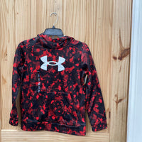 BOYS UNDER ARMOUR RED/BLK/WHITE HOODIE YMD 10 NWT