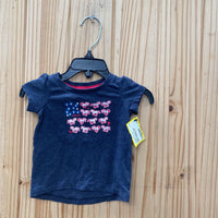 GIRLS CARHARTT BLUE SHIRT W/HORSES 3M