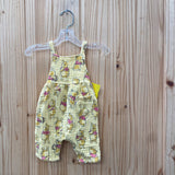 GIRLS WINNIE-THE-POOH YELLOW SL ROMPER 0/3M