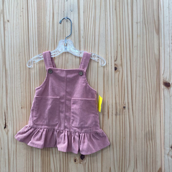 GIRLS MAUVE CORDUORY SL DRESS 0/3M