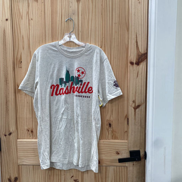 MENS NASHVILLE TENNESSEE BEIGE T-SHIRT L