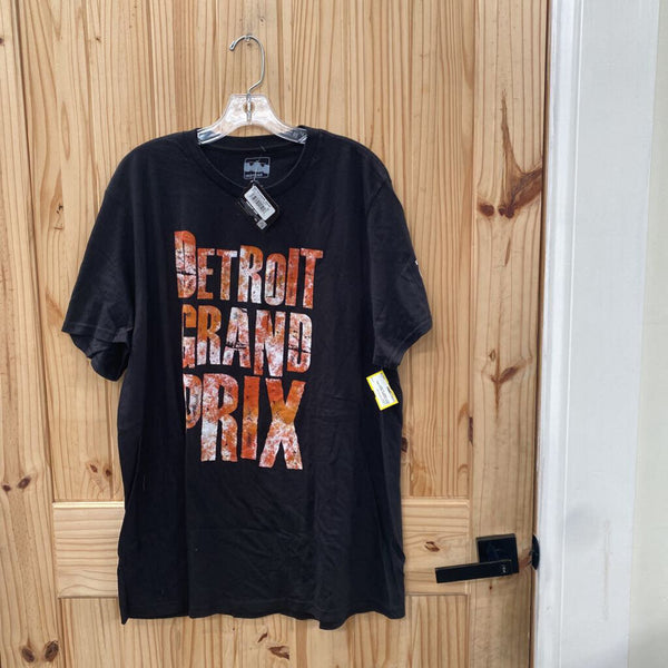 MENS DETROIT GRAND PRIX BLK T-SHIRT XL NWT