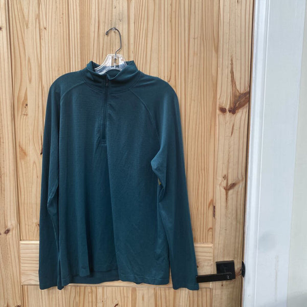 MENS VRST DK GREEN LS SHIRT L NWT