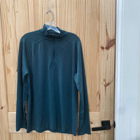 MENS VRST DK GREEN LS SHIRT L