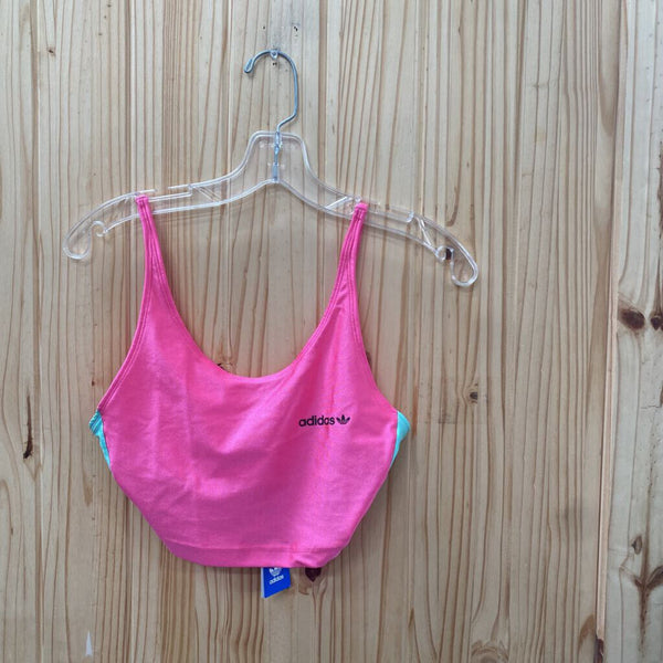 WOMENS ADIDAS SPORTS BRA DK PINK/AQUA S NWT
