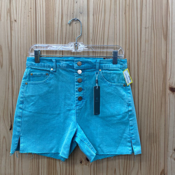 WOMENS TRACTR SKY BLUE HIGH RISE SHORTS 6 NWT