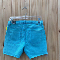 WOMENS TRACTR SKY BLUE HIGH RISE SHORTS 6 NWT