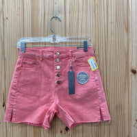 WOMENS TRACTR CORAL HIGH RISE SHORTS 2 NWT