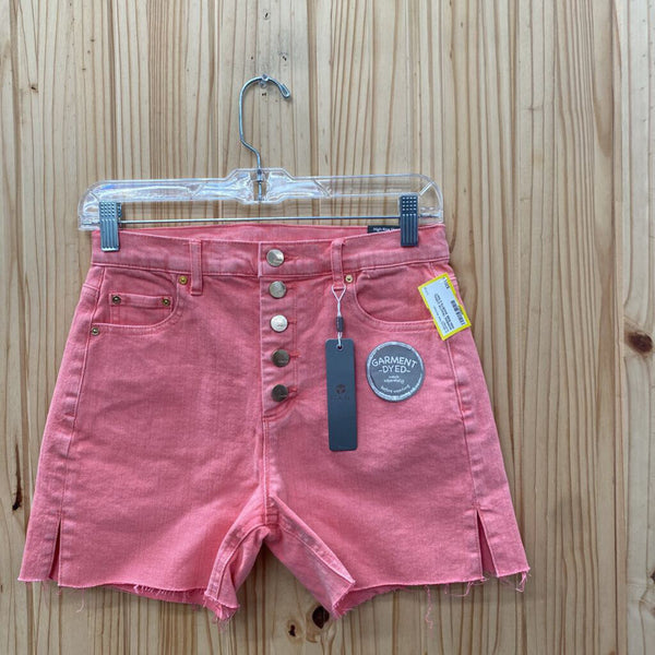 WOMENS TRACTR CORAL HIGH RISE SHORTS 2 NWT