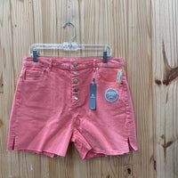 WOMENS TRACTR CORAL HIGH RISE SHORTS 14 NWT