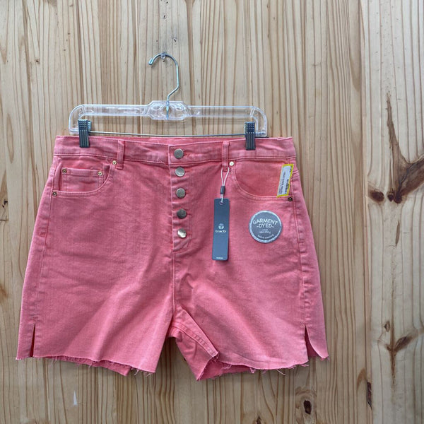 WOMENS TRACTR CORAL HIGH RISE SHORTS 14 NWT
