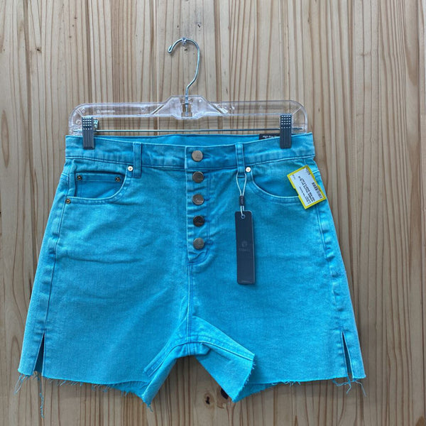 WOMENS TRACTR SKY BLUE HIGH RISE SHORTS 6 NWT