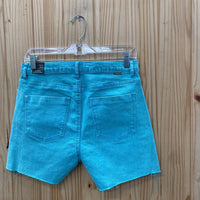 WOMENS TRACTR SKY BLUE HIGH RISE SHORTS 6 NWT