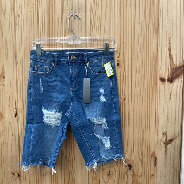 WOMENS TRACTR DENIM DIST. SHORTS 2 NWT